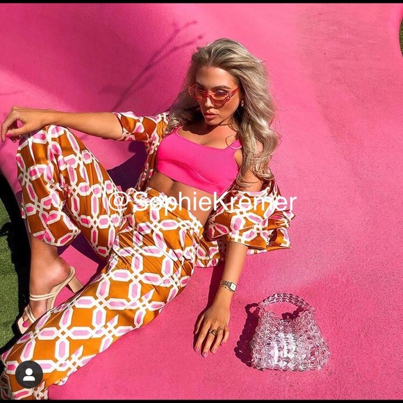 Zara Woman Printed Wide Leg Pant 2528/662 - Picture 3 of 8